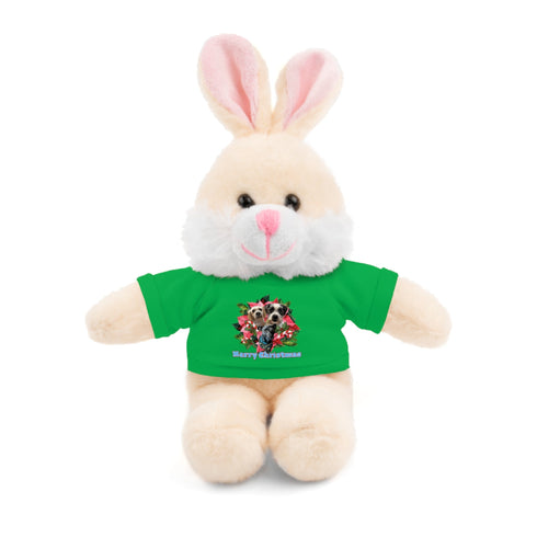 Custom Photo Festive Poinsettia Stuffed Animals with Tee